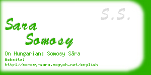 sara somosy business card