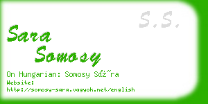 sara somosy business card